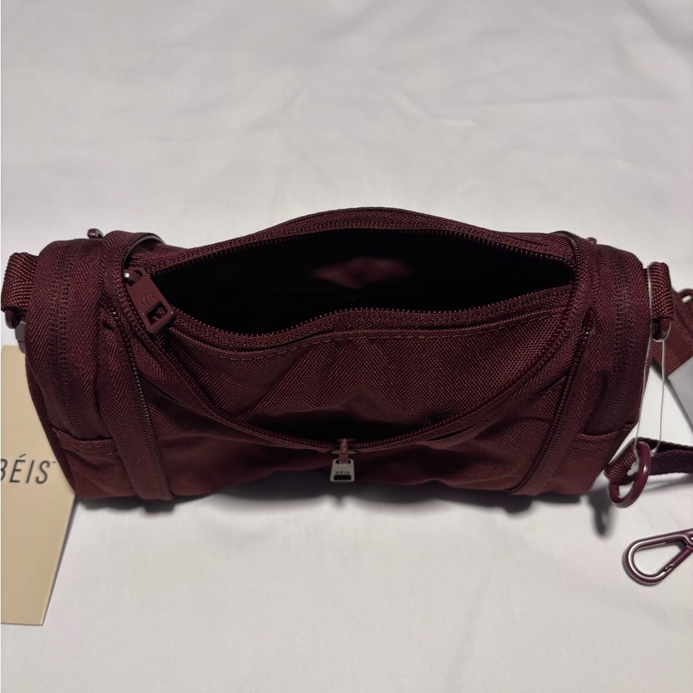BEIS The Expandable Crossbody Charm in Burgundy - Picture 2 of 7